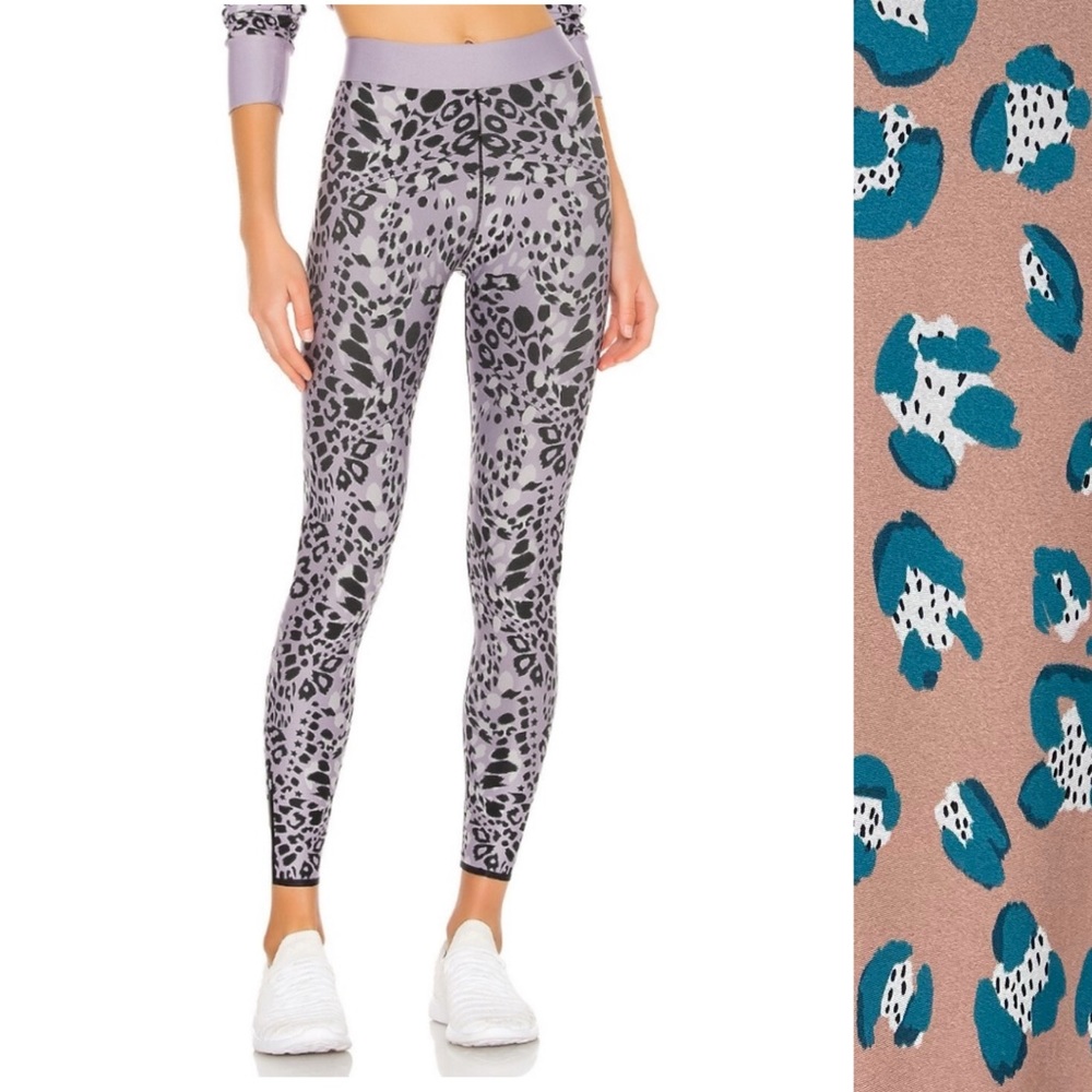 COR BY ULTRACOR Tight Leggings Leopard Animal Print Sz S Compressive Shaping